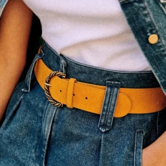 Sezane Accessories - Sezane Ava belt, yellow, size 80